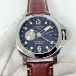 Replica Panerai PAM156 GMT Regatta Luminor 44 Watch Brown Leather Strap